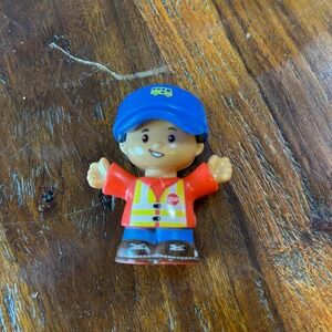 Fisher-Price Little People Bus Driver Crossing Guard Figure GLT75 Red Blue Hat